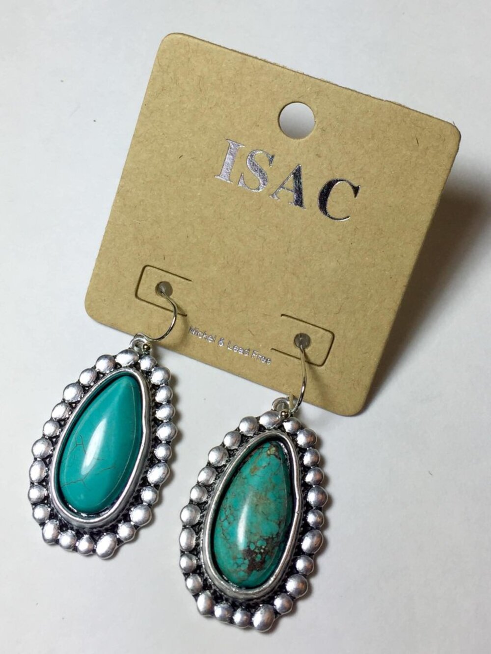 Natural Turquoise Earrings Isac Trading Co.